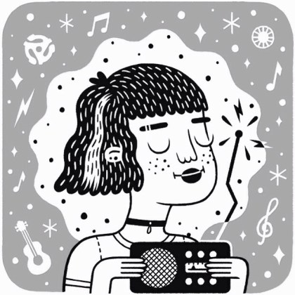 KBaczynski x Popcasting Logo 2 Grey trimmed